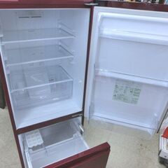 冷蔵庫 184L AQUA AQR-18F 2017年製 2ドア 右開き 100Lクラス ワインレッド アクア キッチン家電 札幌 西野店