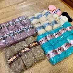 【お値下】極太毛糸27玉＋おまけ【まとめ売り】ウール100%他あ...