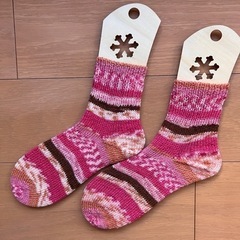手編みの靴下②