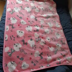 キッズ　毛布　ピンク　猫　ハート　女の子　お昼寝　保育園　布団　