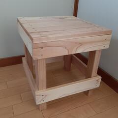 木の椅子　ラック　台　サイドテーブル　チェア　手作り　