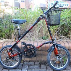 中古自転車 ミニサイクル 折り畳み 自転車 16インチ 前かご付...