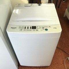 洗濯機　ハイセンス　4.5kg  2021年製