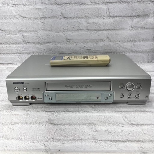 【ヘッドクリーニング済】VHSビデオデッキ 三菱 HV-G300 リモコン付き