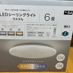 LEDシーリングライト　ラスタル　6畳用(ニトリ)