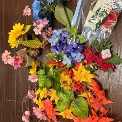 季節の花　飾り　11点