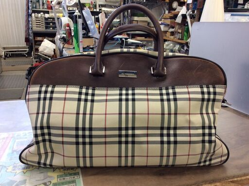 BURBERRY｜ナイロンレザーボストンバッグ