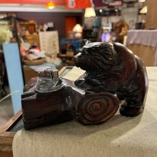 m1106 熊の木彫り ライター付