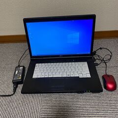 【取引中】富士通ノートパソコン　windows１０　電源マウス付き