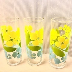 【昭和レトロ】グラス　菜の花