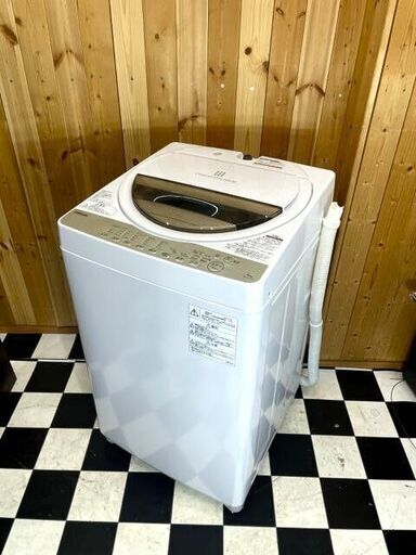 TOSHIBA 全自動洗濯機　AW-6G5 2017年製　6.0kg　簡易乾燥機能付き　ホワイト　住まい