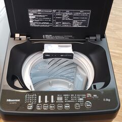 Ｈisense  2021年製　　5.5㎏全自動洗濯機　HW-G55E7KK