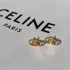 【ネット決済・配送可】 （新品）CELINEセリーヌ　ピアス　ゴールド