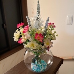 ダイソーの金魚鉢で作った造花No.14