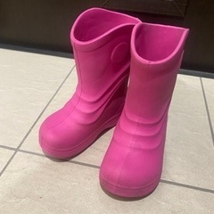 レインシューズ　ピンク　長靴　16cm