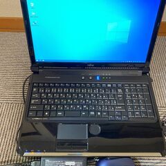 富士通ノートパソコン　windows１０　電源マウス付き 　ジャンク
