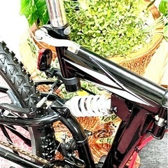 [ 程度良好 ][綺麗] 26インチ折畳. Wサス.マウンテンバイク. 3x6→18段変速式,