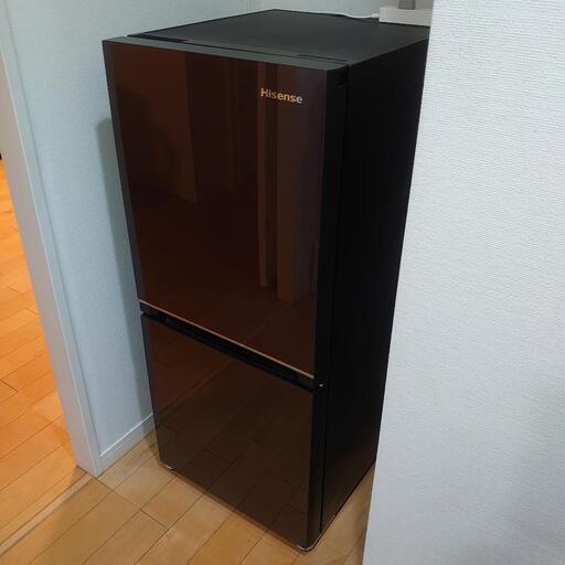 Hisense 冷蔵庫 134L 右開き ブラウン