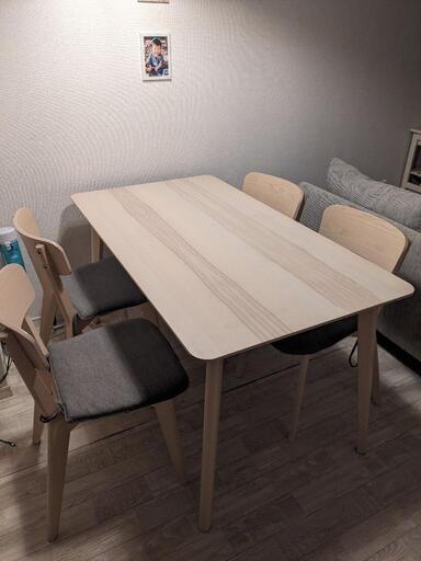 ダイニングテーブル、チェア四脚 IKEA LISABOリサボ