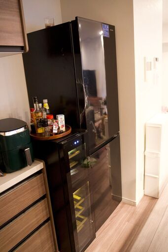 【美品】アイリスオーヤマ冷蔵庫274L BIG冷凍室100L 幅54.7cm 右開き ブラック IRSN-27A-B