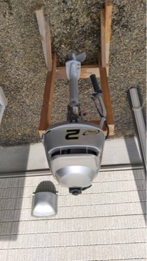 船外機→小型バスボー、ゴムボートに！