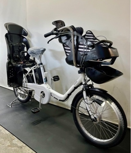 関東全域送料無料　業界最長12ヶ月保証　電動自転車　パナソニック　ギュットミニ　20インチ 8.9ah パワフル　白色
