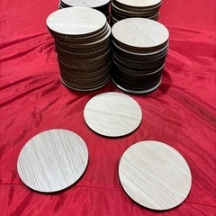 ベニヤt5.5㎜ 丸型　木製板　木　100㎜　30枚