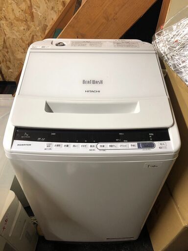 ☆中古￥16,800！HITACHI　7.0㎏洗濯機　家電　BW-V70CE6型　幅58㎝ｘ奥行59㎝ｘ高さ98㎝　【BK135】