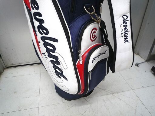 新品 未使用 cleveland キャディ バック クリーブランド 白 黒 青