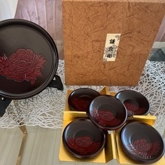 鎌倉彫　お皿　おぼん　セット
