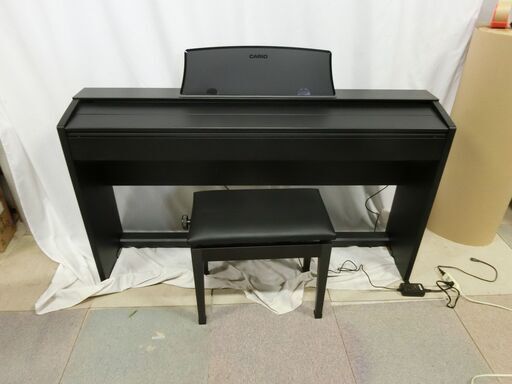 2022年製　美品■CASIO/カシオ Privia/プリヴィア 電子ピアノ 88鍵盤/3本ペダル PX-770BN 椅子付き