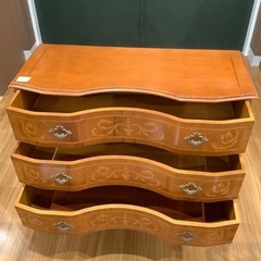 【トレファク神戸南店】3段チェスト アンティーク調 キズ有【取りに来られる方限定】 トレファク神戸南店】3段チェスト アンティーク調 キズ有【取りに来