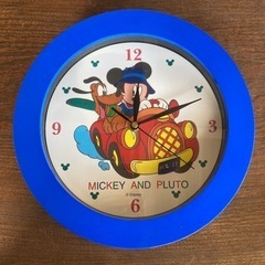 中古　動作確認済　ミッキーマウスの壁掛け時計