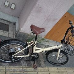 [maruishi] ROXY(ロキシー)20吋折り畳み自転車 外装6段/アイボリー