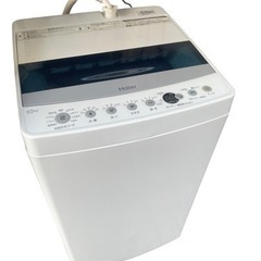 2019年製　ハイアール　洗濯機4.5キロ　JW-C45D ホワイト