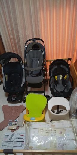 出産準備10点セットおまけつきアップリカチャイルドシートなど