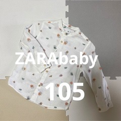 ZARAbaby  葉っぱリネン混シャツ　105cm