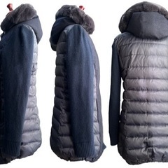 フードダウンジャケット blancvert