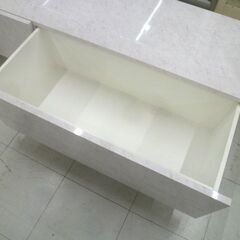 テレビボード エナメル調 幅170×奥行40×高さ40cm 大理石調 ホワイト