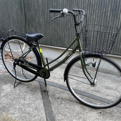 街乗り用自転車（ママチャリ）27インチ カゴ/鍵/オートライト付