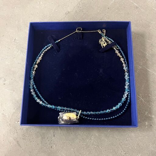 14773  SWAROVSKI ロングネックレス　大粒クリスタルペンダント   14K ◆大阪市内・東大阪市他 5,000円以上ご購入で無料配達いたします！◆ ※京都・高槻・枚方方面◆神戸・西宮・尼崎方面◆奈良方面、大阪南部方面　それぞれ条件付き無料配送あり！