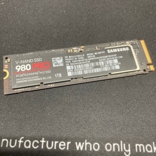 PCパーツ PCIe4.0 NVMe M.2 SSD SAMSUNG 980 PRO 1TB