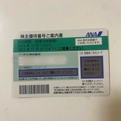 ANA株主優待2023/11/30まで