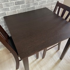 食卓用テーブル　椅子(2個)セット