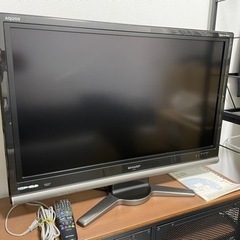 【ネット決済】本日受け取りなら無料:SHARP製37インチ液晶テレビ