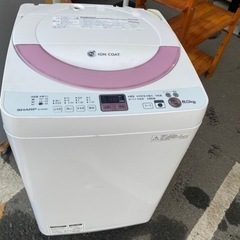 北九州市内配送無料 保証付き シャープ SHARP ES-GE60N-P [全自動洗濯機(