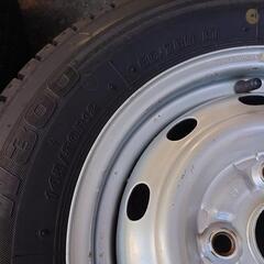 スタッドレス スタッドレスタイヤ ブリジストン W300 軽バン 145 80 R12 80/78N LT 4本 バリ山 2020年製 鉄ホイール バリ山 4H 100 