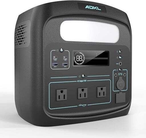 ADKL ポータブル電源 大容量 400000mAh/1280Wh AC1200W（瞬間最大2400W 