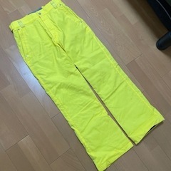 男女兼用スキーパンツ【黄色】中古おまけ５点