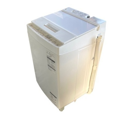 【ジ1122-26】【動作確認済み】大特価！TOSHIBA全自動洗濯機 7kg  2018年製AW-7D6（W）✨浸透ザブーン洗浄✨　中古美品